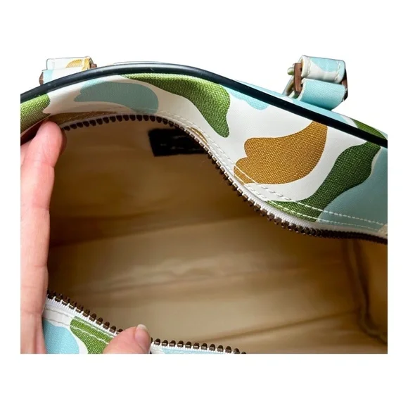 Rare Vintage Von Dutch 90's Handbag Camo Camouflage Cow Print Bowling Bag/Tote - Picture 8 of 9